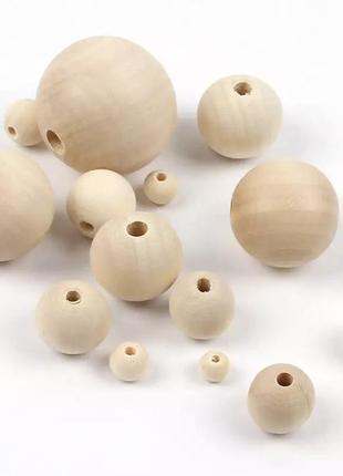 Кульки намистини дерев'яні 2 см для декору