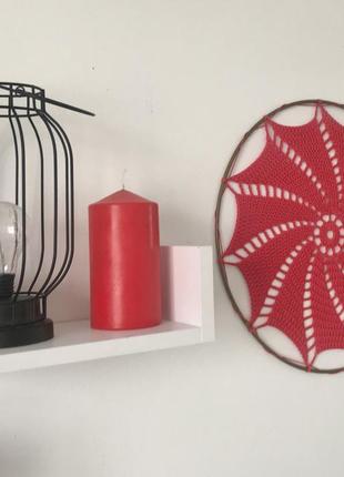 Красное панно 40 см декоративное, интерьерное панно на стену, полку, стильный декор для дома2 фото