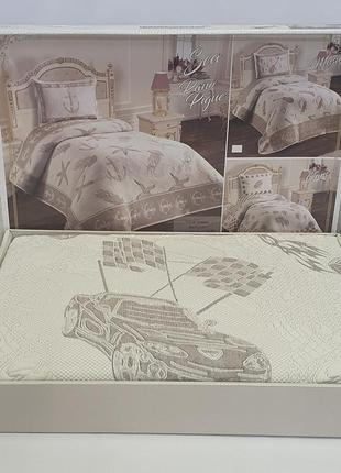 Покривало my bed жакард 170x240 з наволочкою cars kahve