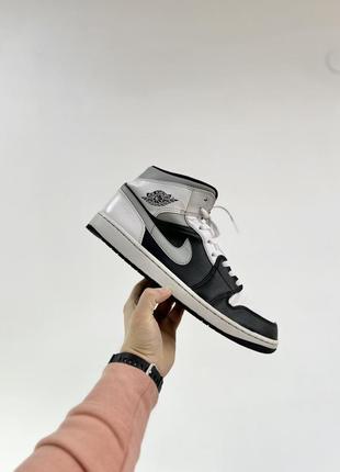 Кроссовки nike air jordan 1 retro mid "white shadow"