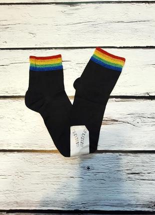 Тонкие женские носки с люрексом1 фото