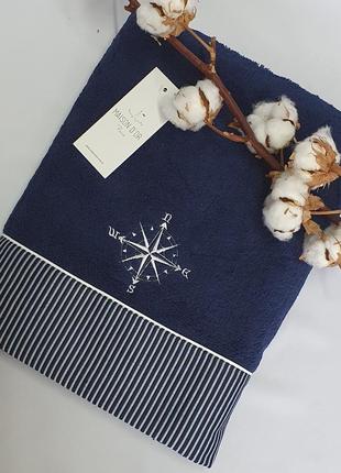 Рушник maison d'or marine s poloskami 50x100 lacivert