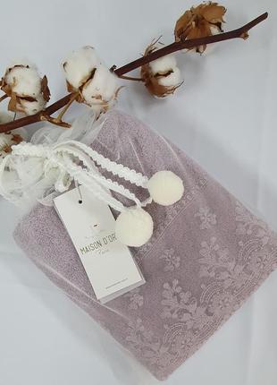 Полотенце maison d'or sesa 85x150 dark lilac