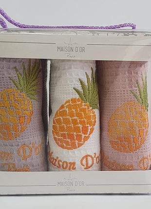 Рушники maison d'or 6шт pineapple coloured