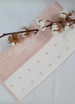 Рушник maison d'or lavoine hearts 50x100 rose