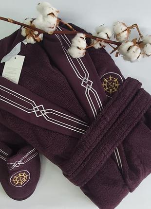 Халат мужской maison d'or elegance marine bordeaux s