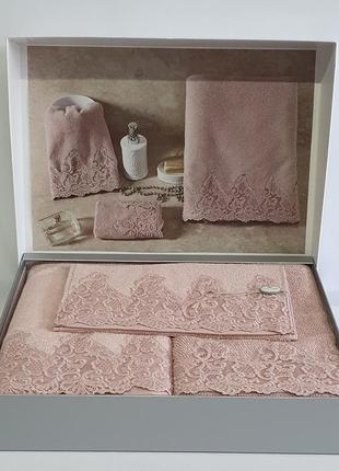 Полотенца maison d'or 3шт new trendy rose