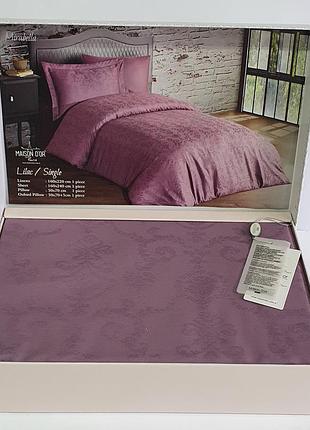 Постільна білизна maison d'or жаккард сатин 160х220 mirabella lilac