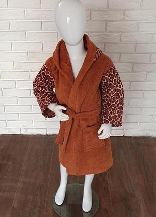 Халат детский mintex 1-2 г жирафка mod 1