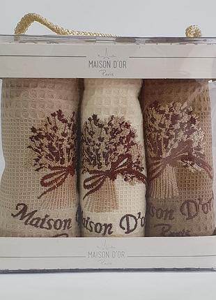 Рушники maison d'or 6шт bouquet natur