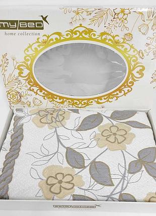 Покривало my bed жакард 240x240 модель 4 gold grey