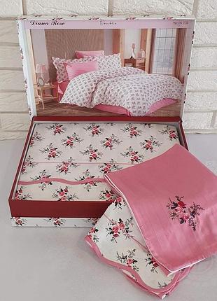 Постільна білизна maison d'or сатин сімейний diana rose rose