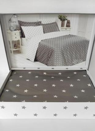 Постельное белье maison d'or сатин 200х220 stars grey