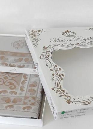 Скатертина тефлон maison royale 160*220 mitsy cappucino