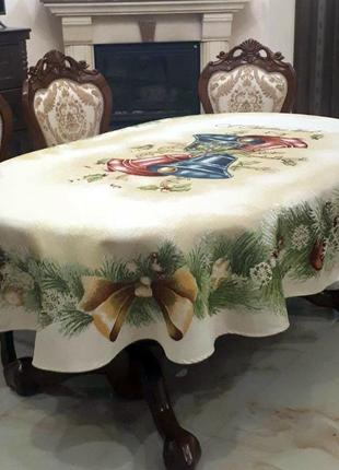 Скатерть sagol новогодняя 140х180 ovale st-136 в коробке