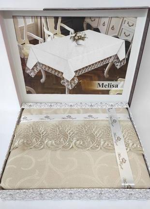 Скатерть maison royale 160x300 melisa cappucino