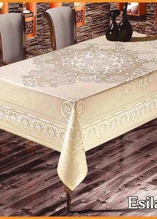 Скатертина тефлон maison royale 160*300 esila gold