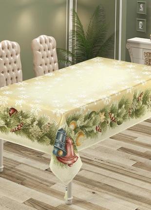 Скатертина sagol новорічна 160х220 st-136 v2 в коробці *