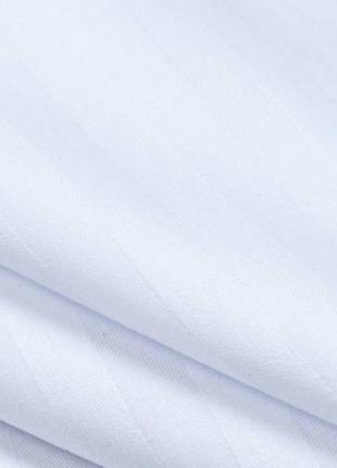 Комплект постельного белья, созданный из белого страйп-сатина № 10-1015 фото