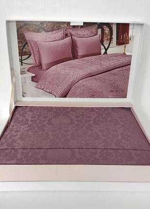 Постільна білизна maison d'or сатин бамбук 200х220 pearl linens lilac1 фото