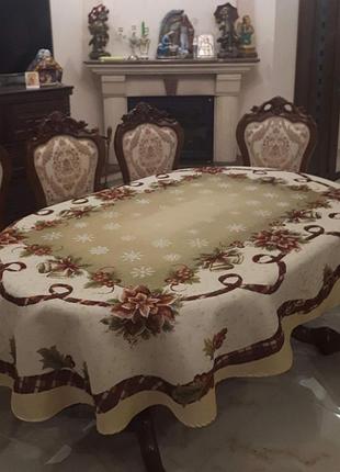Скатерть sagol новогодняя 160х260 ovale st-135-2 в коробке