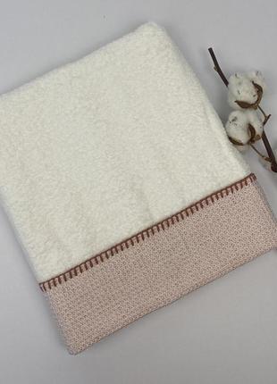 Рушник 70х140 lunaria біло-жовтогарячий