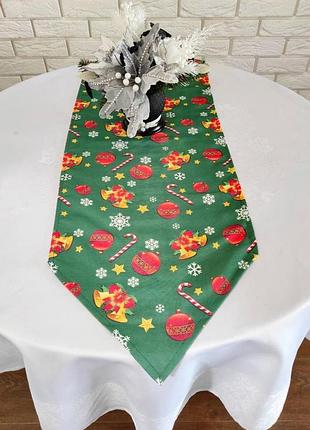 Доріжка "print" sagol 35х185 новорічна yesil
