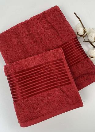 Набор полотенец 2 шт bahar красный