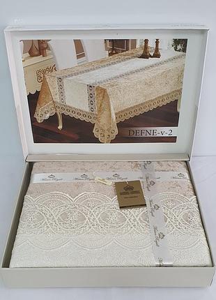 Скатерть велюр maison royale 160x400 defne v2