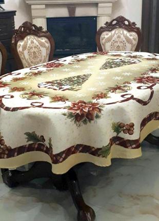 Скатерть sagol новогодняя 160х260 ovale st-135