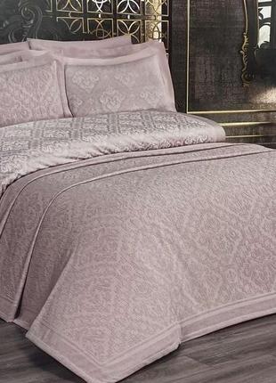 Набір покривало + постіль maison d'or pinella 260x260 pudra