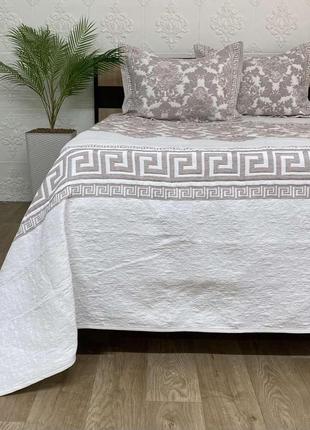 Покривало moda box 240x260 з наволочками aleyna kahve