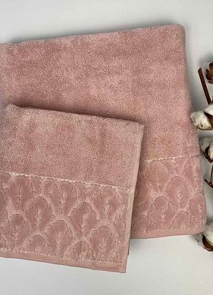 Набір рушників 2 шт dia брудно-розовий в фірмовій коробці