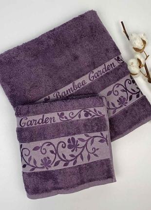 Набор полотенец 2 шт garden-2 фиолетовый