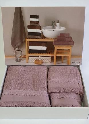 Полотенца maison d'or 3шт melissa lilla