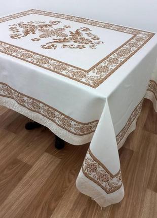 Скатертина maison royale льон 160x220 jumbo cream-cappucino