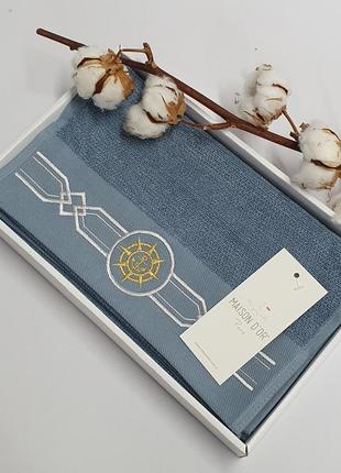 Рушники maison d'or 4шт elegance blu
