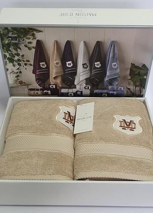 Рушники maison d'or 3шт alain beige