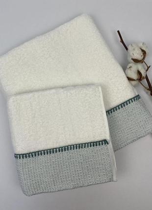 Набір рушників 2 шт lunaria біло-зелений