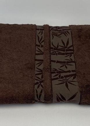 Полотенце maison d'or bamboo jacquard 85x150 chocolate в фирменной коробке