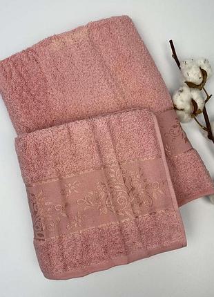 Набір рушників 2 шт lorin кораловий у фірмовій коробці