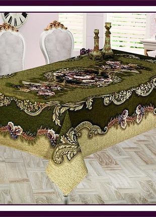 Скатертина гобеленова sagol 160x220 st - 132 v4 yesil