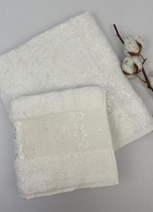 Набор полотенец 2 шт sarmasik белый