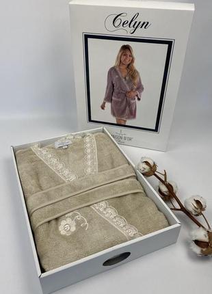 Халат жіночий maison d'or celyn ekru m