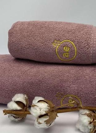 Набір рушнику 2 шт vipp yol рожевий в фірмовій коробці