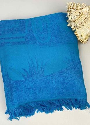 Пляжное полотенце maison d'or palm 100x200 blue