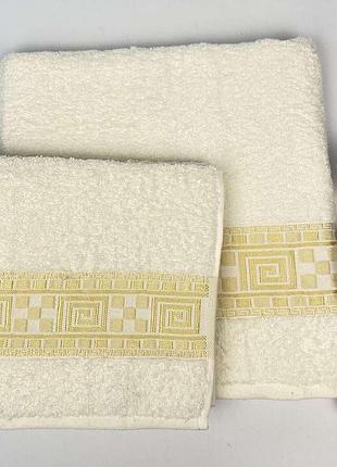 Набір рушників cottonize 2 шт. cod112 білий у фірмовій коробці