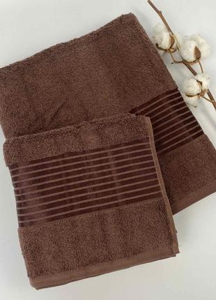 Набір рушників 2 шт bahar коричневий у фірмовій коробці