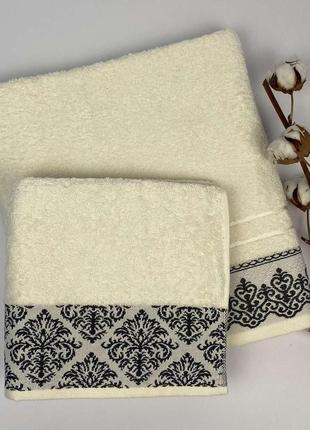 Набор полотенец cottonize 2 шт cod148 молочный