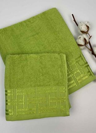 Набір рушників 2 шт eliza зелений у фірмовій коробці
